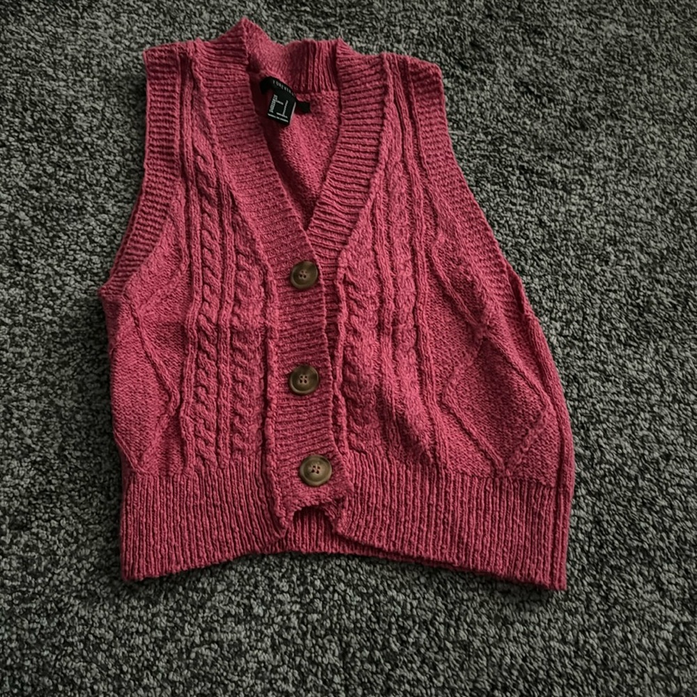 Pink vest sweater
